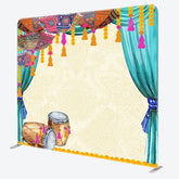 Lofaris Indian Drum Diwali Party Square Double-Sided Backdrop